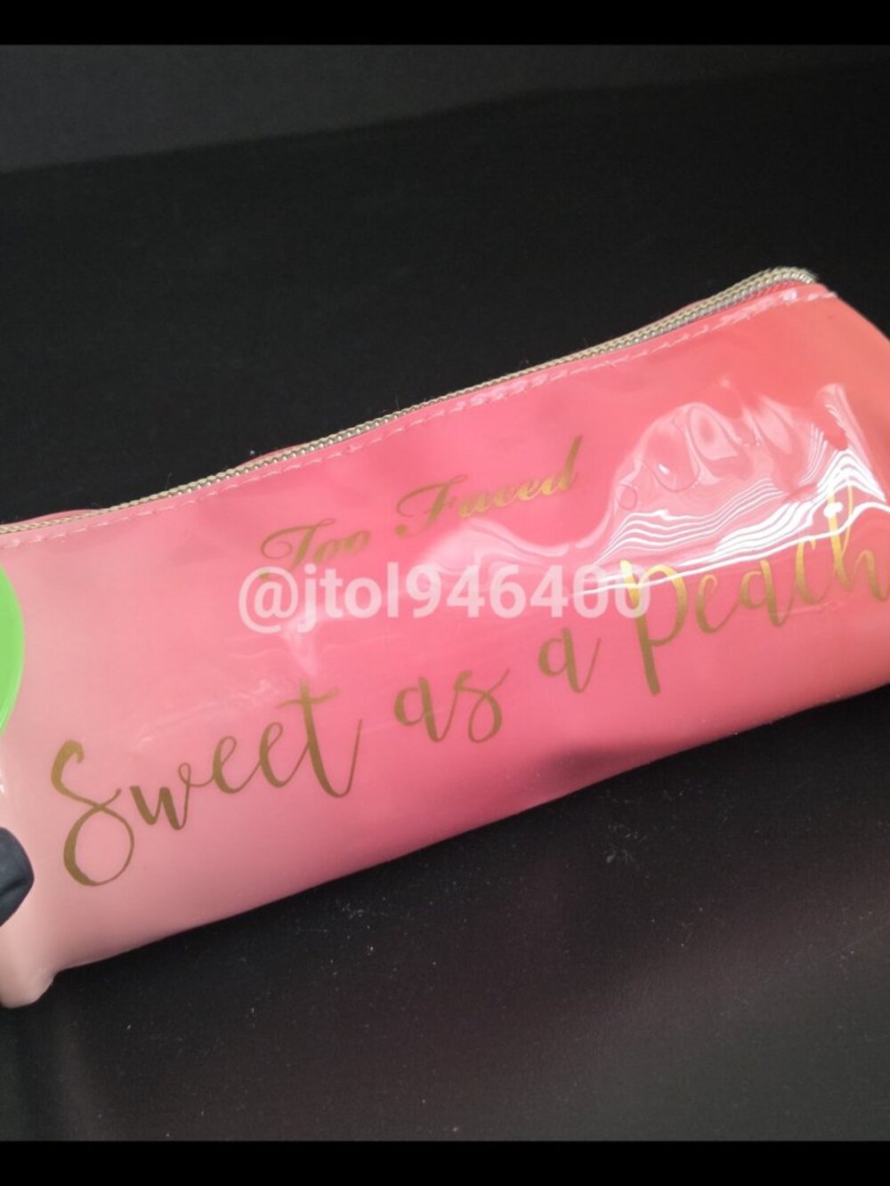 Too Faced Peach Cosmetic Bag
